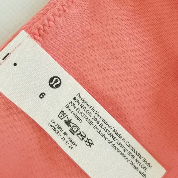 Lululemon Waterside High Waist Skimpy Swim Bikini Bottom Raspberry Creme NWT sz6